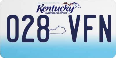 KY license plate 028VFN