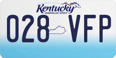 KY license plate 028VFP