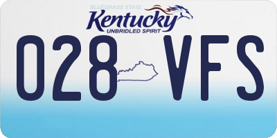 KY license plate 028VFS