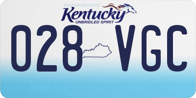 KY license plate 028VGC