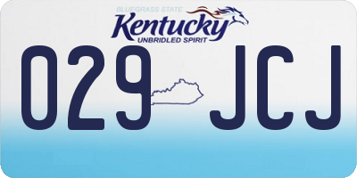 KY license plate 029JCJ