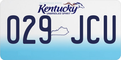 KY license plate 029JCU