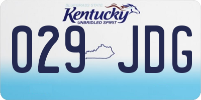 KY license plate 029JDG