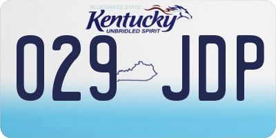 KY license plate 029JDP