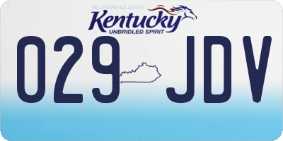 KY license plate 029JDV