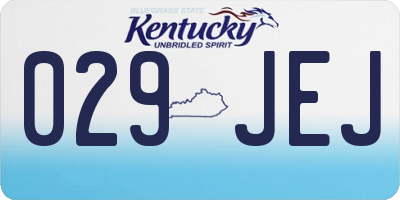 KY license plate 029JEJ