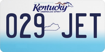KY license plate 029JET