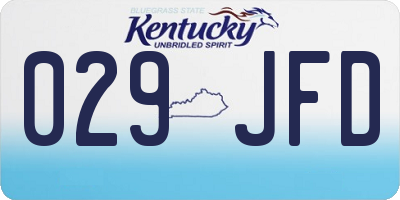 KY license plate 029JFD