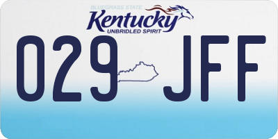 KY license plate 029JFF