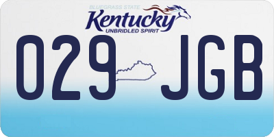 KY license plate 029JGB