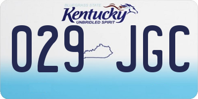 KY license plate 029JGC