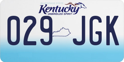 KY license plate 029JGK