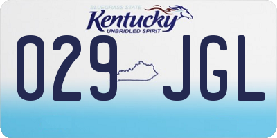 KY license plate 029JGL