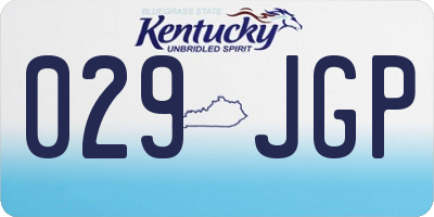 KY license plate 029JGP