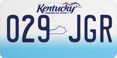KY license plate 029JGR