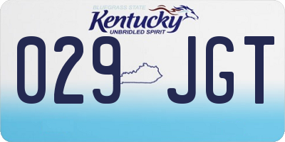 KY license plate 029JGT