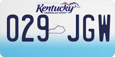 KY license plate 029JGW