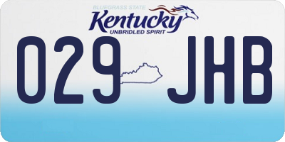 KY license plate 029JHB