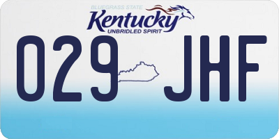 KY license plate 029JHF