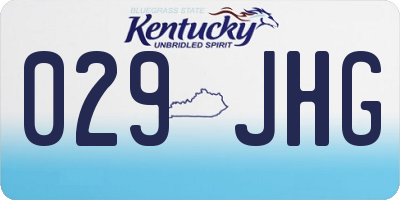 KY license plate 029JHG