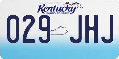 KY license plate 029JHJ