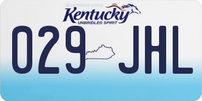KY license plate 029JHL