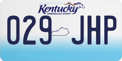 KY license plate 029JHP