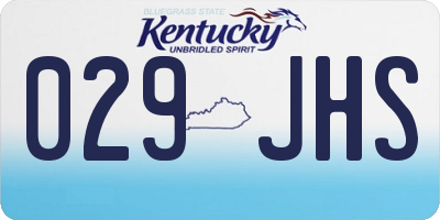 KY license plate 029JHS