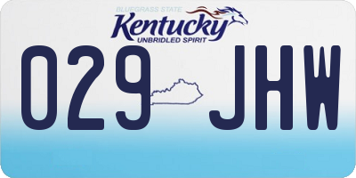 KY license plate 029JHW