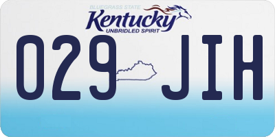 KY license plate 029JIH