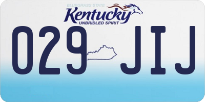 KY license plate 029JIJ