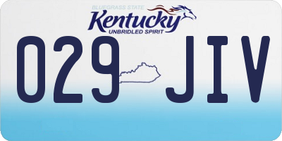 KY license plate 029JIV