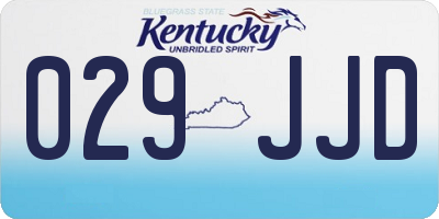 KY license plate 029JJD