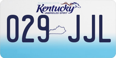 KY license plate 029JJL