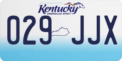 KY license plate 029JJX
