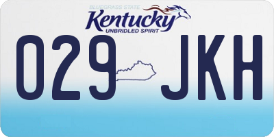 KY license plate 029JKH