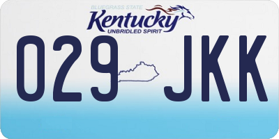 KY license plate 029JKK