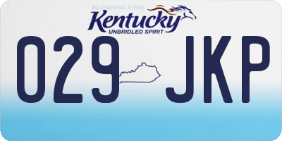 KY license plate 029JKP