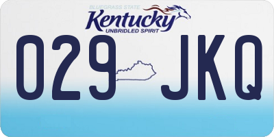 KY license plate 029JKQ