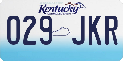 KY license plate 029JKR