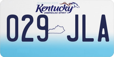 KY license plate 029JLA