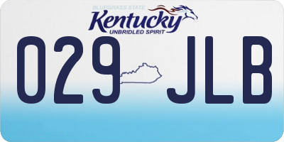 KY license plate 029JLB