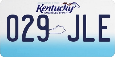 KY license plate 029JLE