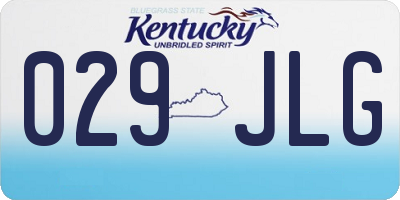 KY license plate 029JLG