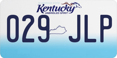 KY license plate 029JLP
