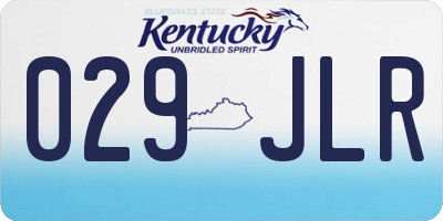 KY license plate 029JLR