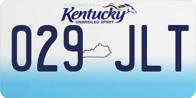 KY license plate 029JLT