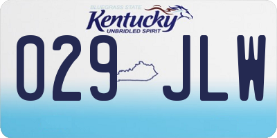 KY license plate 029JLW