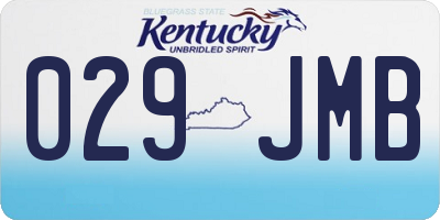 KY license plate 029JMB
