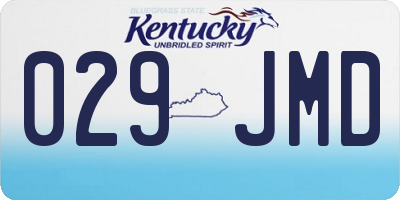 KY license plate 029JMD
